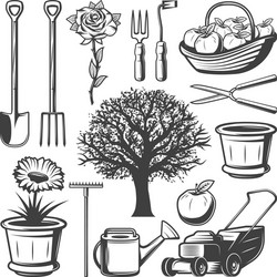 Garden set Royalty Free Vector Image - VectorStock