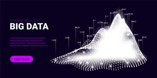 big data stream concept business analytics vector image