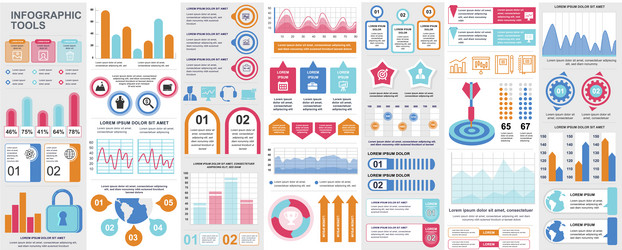 bundle infographic ui ux kit elements vector image