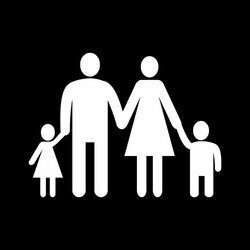 Family icon symbol flat vector