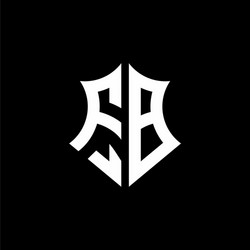 Fb monogram logo with a sharp shield style vector