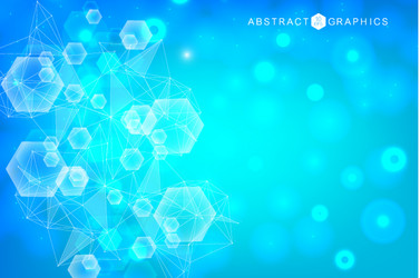 geometric abstract background with connected line vector image