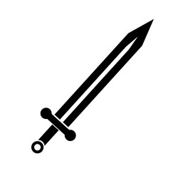 sword weapon silhouette icon vector