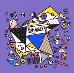 triangle geometric forms for summer design event vector image