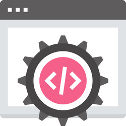 code optimization flat web icon vector image