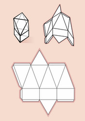 Complex form with blueprint template Royalty Free Vector