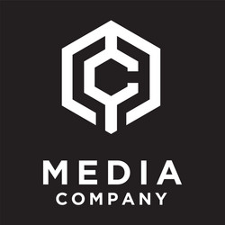 Hexagon initials monogram cm mc logo design Vector Image