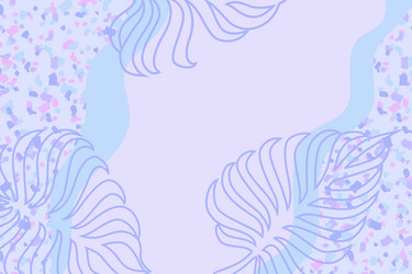 Tropical leaves in pastel color with copy space vector