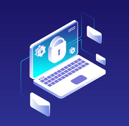 data protection concept email database encryption vector image