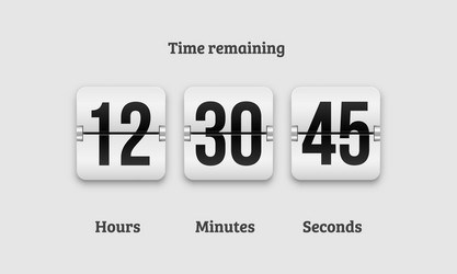 Flip Countdown Timer Clock vector image