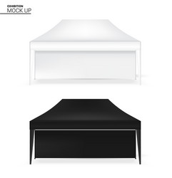 mock up realistic tent display pop booth retail vector image