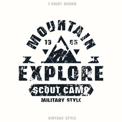Scout Camp Badge Graphic Vector Image