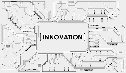 Tech Circuit Board Background vector image