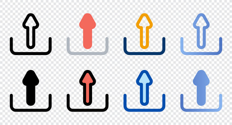 upload icons in different style vector