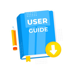 user guide book guidance and tutorial for users vector