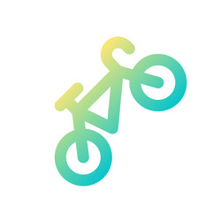 Bicycle pixel perfect gradient linear ui icon vector