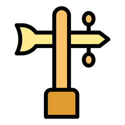 wind direction indicator showing blowing from vector image