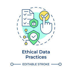 ethical data practices multi color concept icon vector image