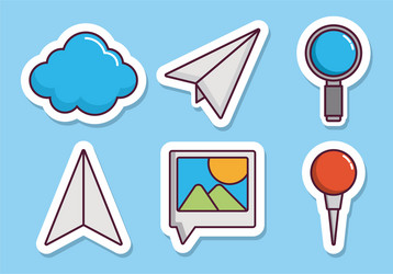 Navigation and location design vector