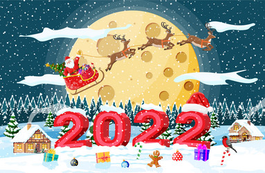 year winter landscape Vector Image