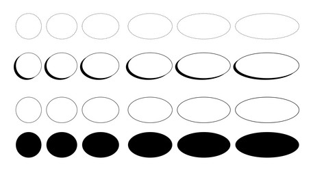 abstract oval shape elements and free form vector