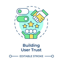 building user trust multi color concept icon vector image
