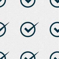 check mark sign icon checkbox button seamless vector image