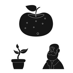 isolated object of and icon set ve vector image
