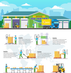 Warehouse Logistics and Delivery Royalty Free Vector Image