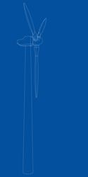 wind turbine rendering of 3d vector image
