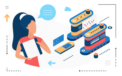 data storage configuration performance capacity vector image