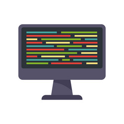 testing software performance icon flat isolated vector image