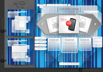 website design template menu elements vector image