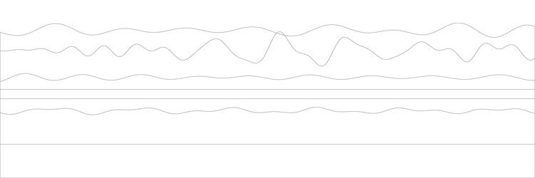 abstract line art with wavy patterns intersecting vector image