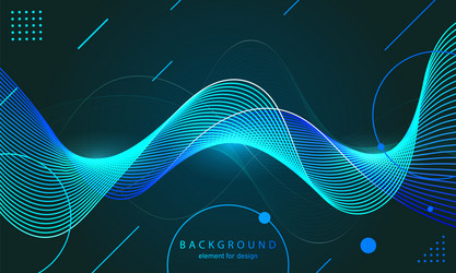 Abstract wave background element for design vector