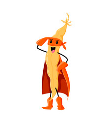 Cheerful Soy Pod Superhero vector