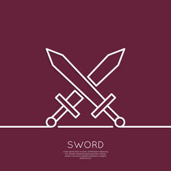 Hand Drawn Crossed Swords Vector Stock Vector (Royalty Free) 668673559