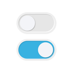 Flat Style Toggle Switch Buttons - On/Off vector