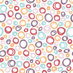 seamless multicolor pattern with circles vector image