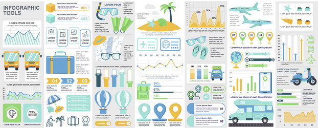 bundle infographic ui ux kit elements vector image