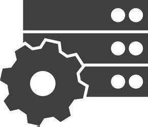database server gee icon element data vector image