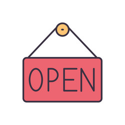 nameplate open related icon Vector Image