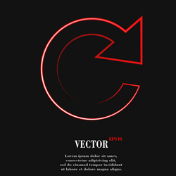 arrow update flat modern web button and space vector image