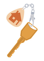 door keys keyfob ring with trinket keychains vector image