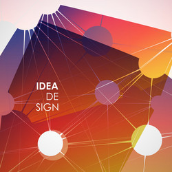 dynamic molecule structure science and connection vector image