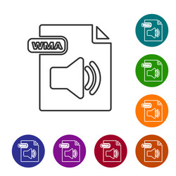 grey line wma file document download button vector image