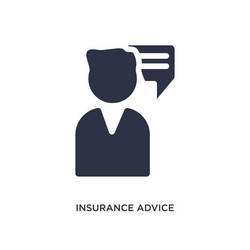 Insurance advice icon on white background simple vector