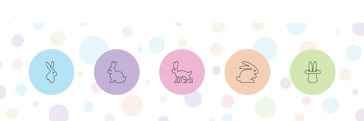 rabbit icons vector