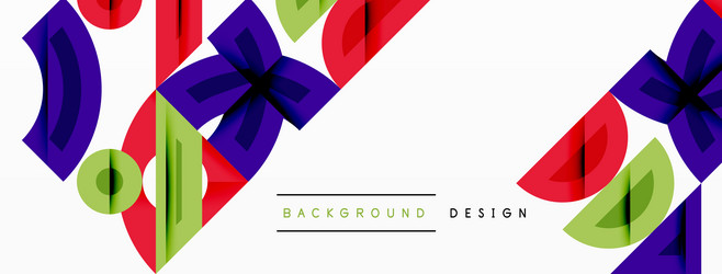 abstract geometric shapes overlap creating vector image