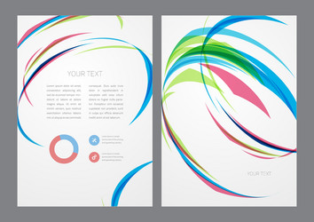 Abstract modern bright multicolored flyer vector